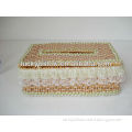 Exquisite wicker napkin box &napkin gift box with lace trim